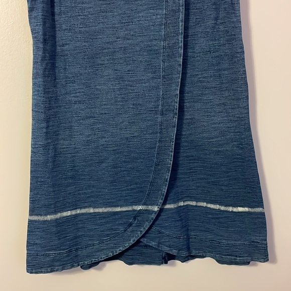 J. Jill Pure Jill Indigo Mini Shift Dress Denim Look Asymmetrical Back size S - Picture 12 of 16